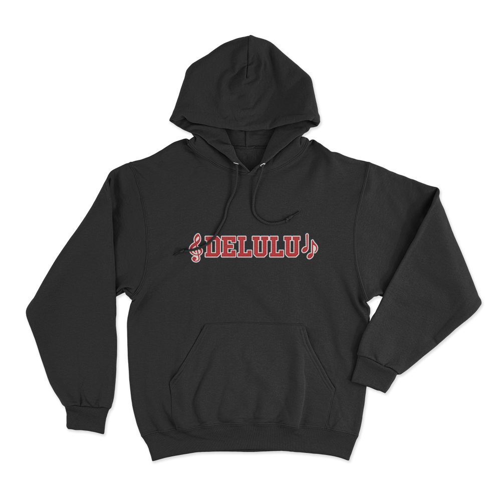 Delulu Unisex Hoodie Black Delulu Unisex Hoodie Black