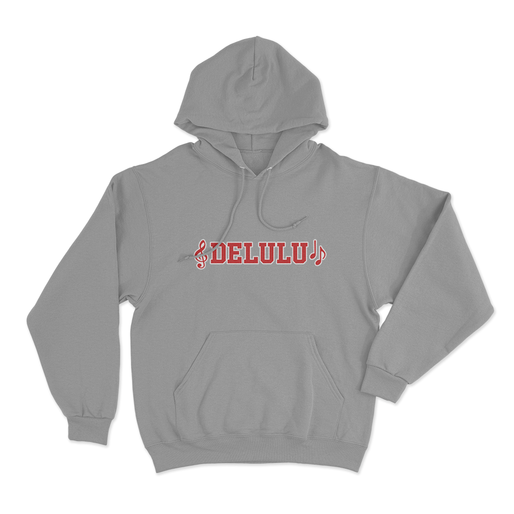 Delulu Unisex Hoodie Grey Delulu Unisex Hoodie Grey