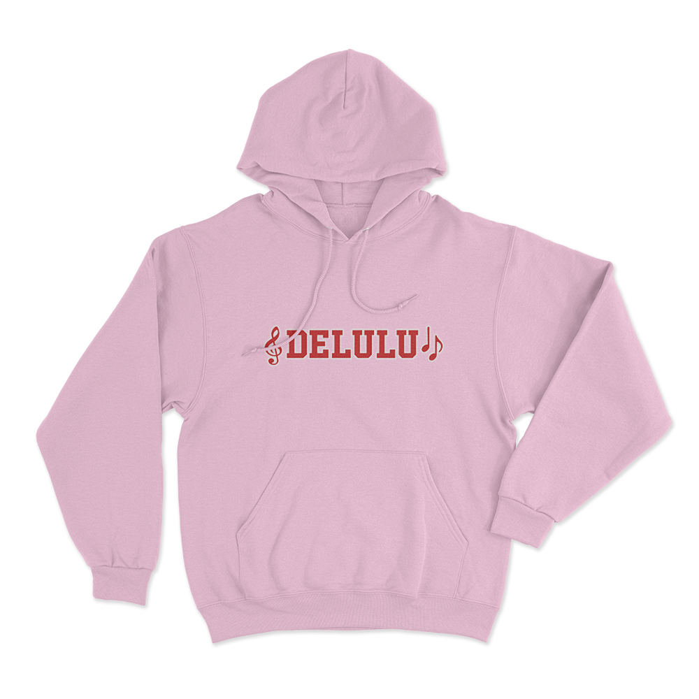 Delulu Unisex Hoodie Pink Delulu Unisex Hoodie Pink