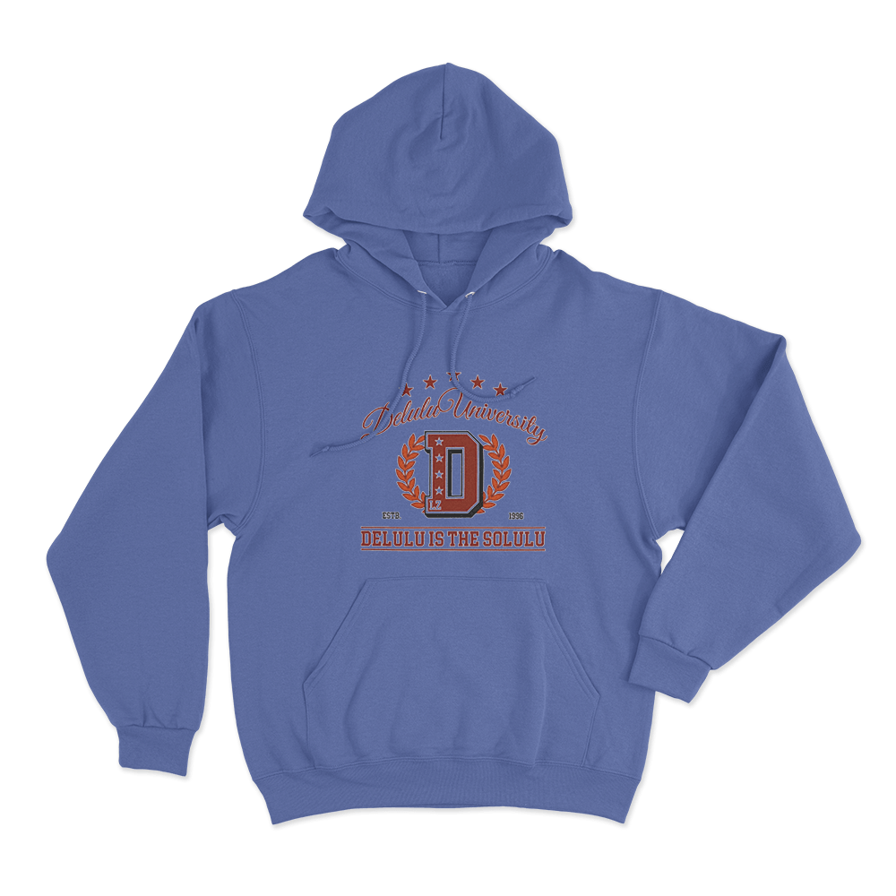 Delulu University Estb. 1996 Unisex Hoodie Blue Delulu University Estb. 1996 Unisex Hoodie Blue