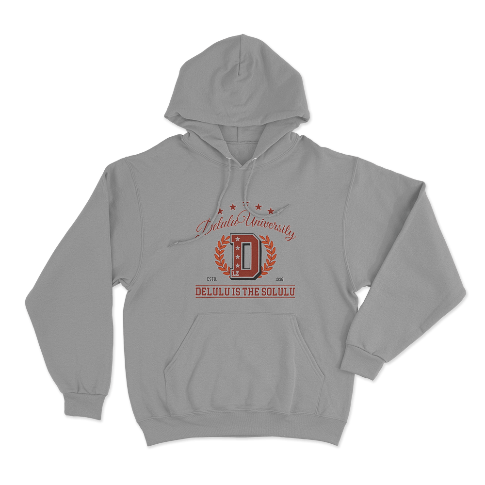 Delulu University Estb. 1996 Unisex Hoodie Grey Delulu University Estb. 1996 Unisex Hoodie Grey