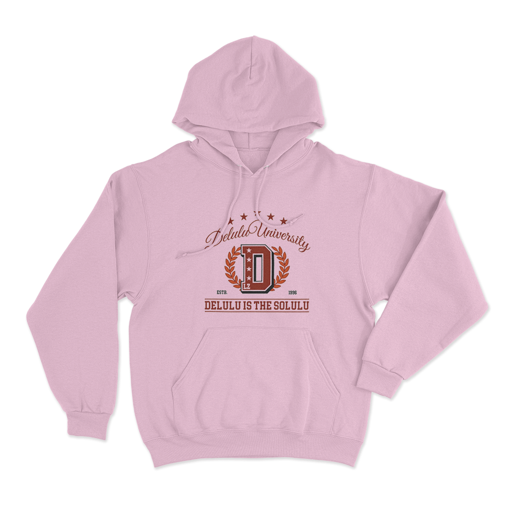 Delulu University Estb. 1996 Unisex Hoodie Pink Delulu University Estb. 1996 Unisex Hoodie Pink