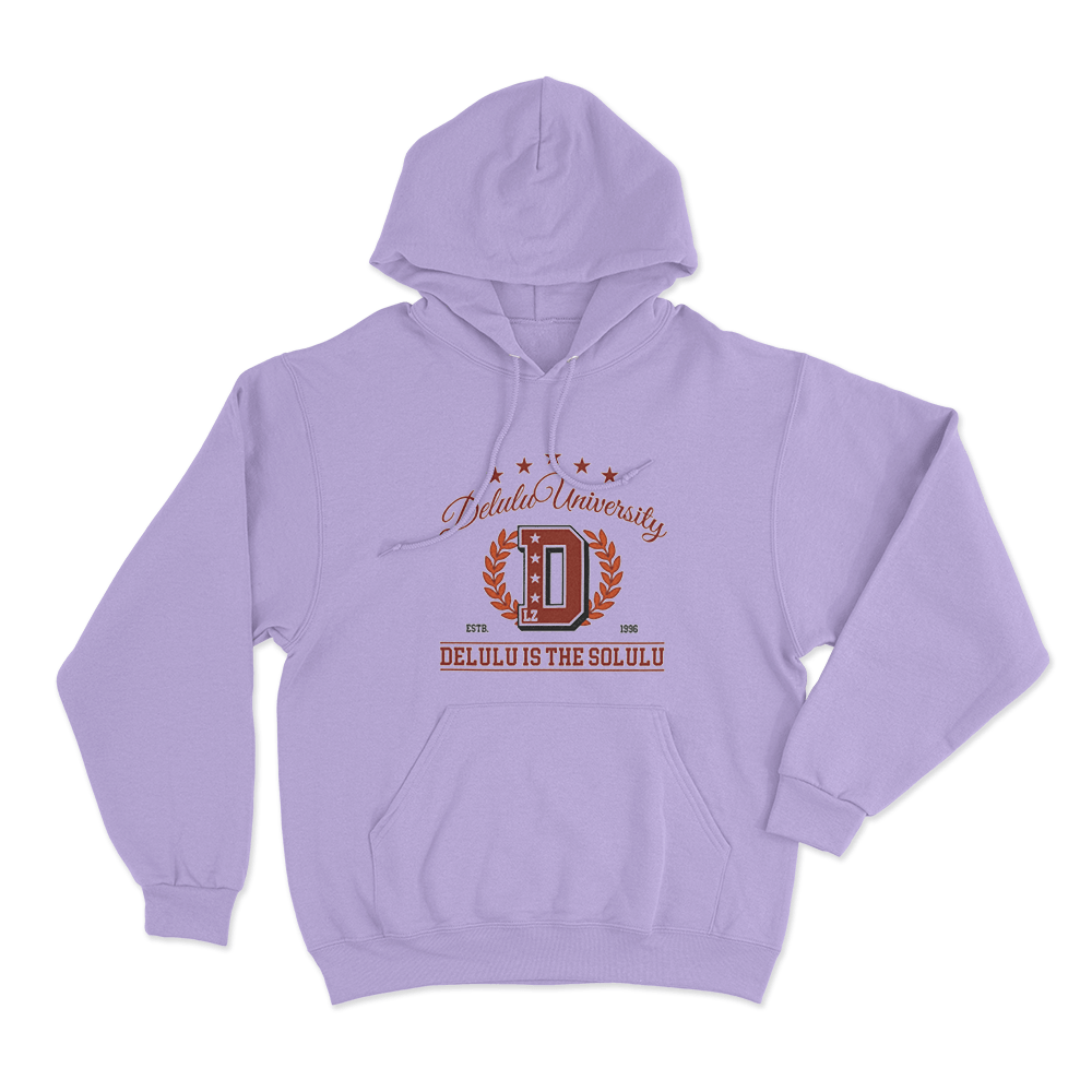 Delulu University Estb. 1996 Unisex Hoodie Purple Delulu University Estb. 1996 Unisex Hoodie Purple