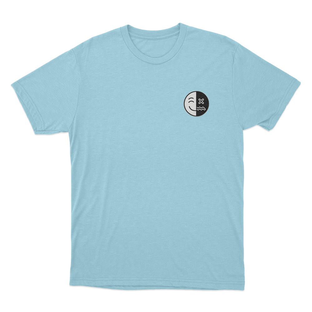 Happy Depressed Unisex T Shirt Sky Blue Happy Depressed Unisex T Shirt Sky Blue