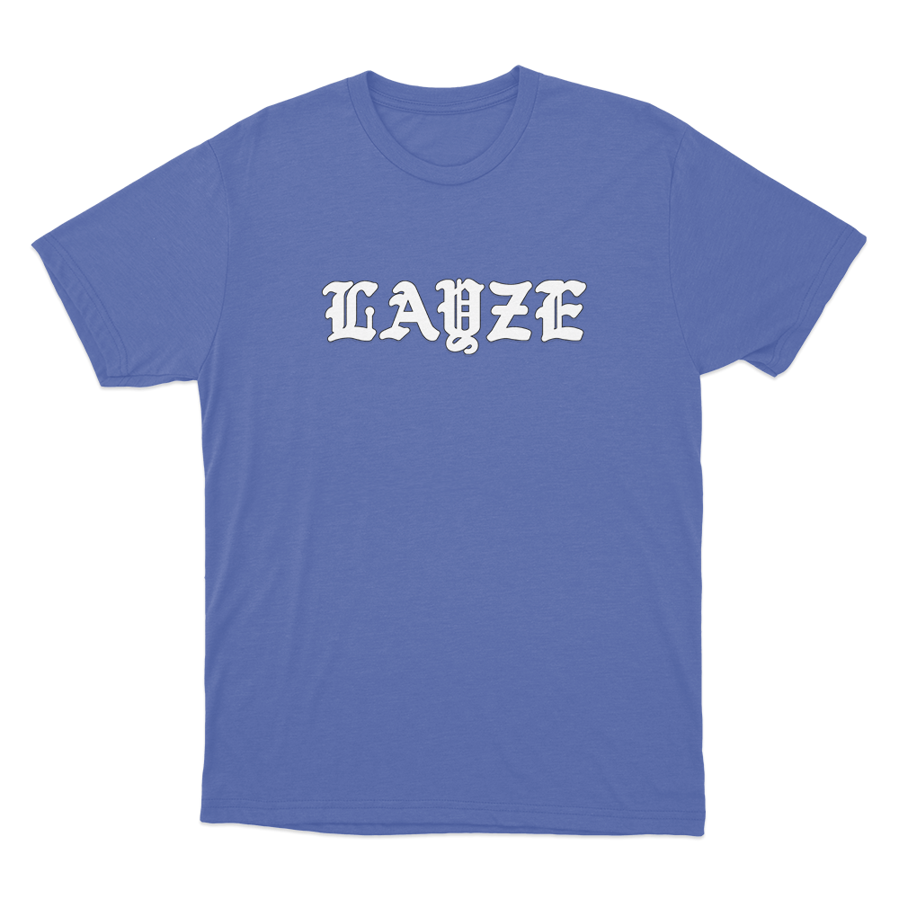Layze Logo Unisex T Shirt Blue Layze Logo Unisex T Shirt Blue