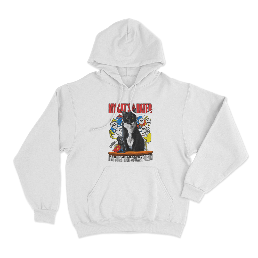 Stormy's Spokeperson Unisex Hoodie White Stormys Spokeperson Unisex Hoodie White