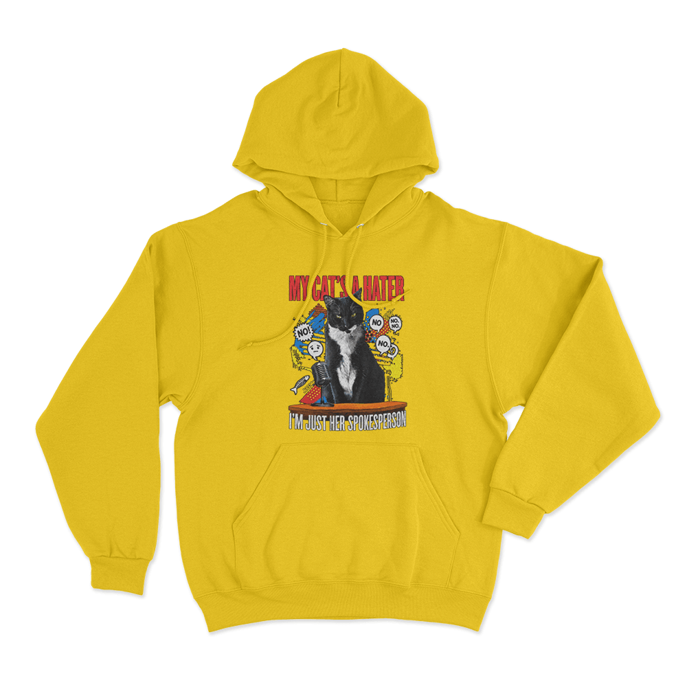 Stormy's Spokeperson Unisex Hoodie Yellow Stormys Spokeperson Unisex Hoodie Yellow